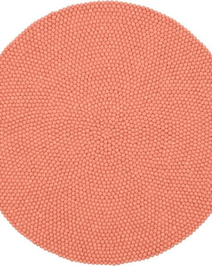 myfelt Filzkugelteppich rund, 100% Schurwolle