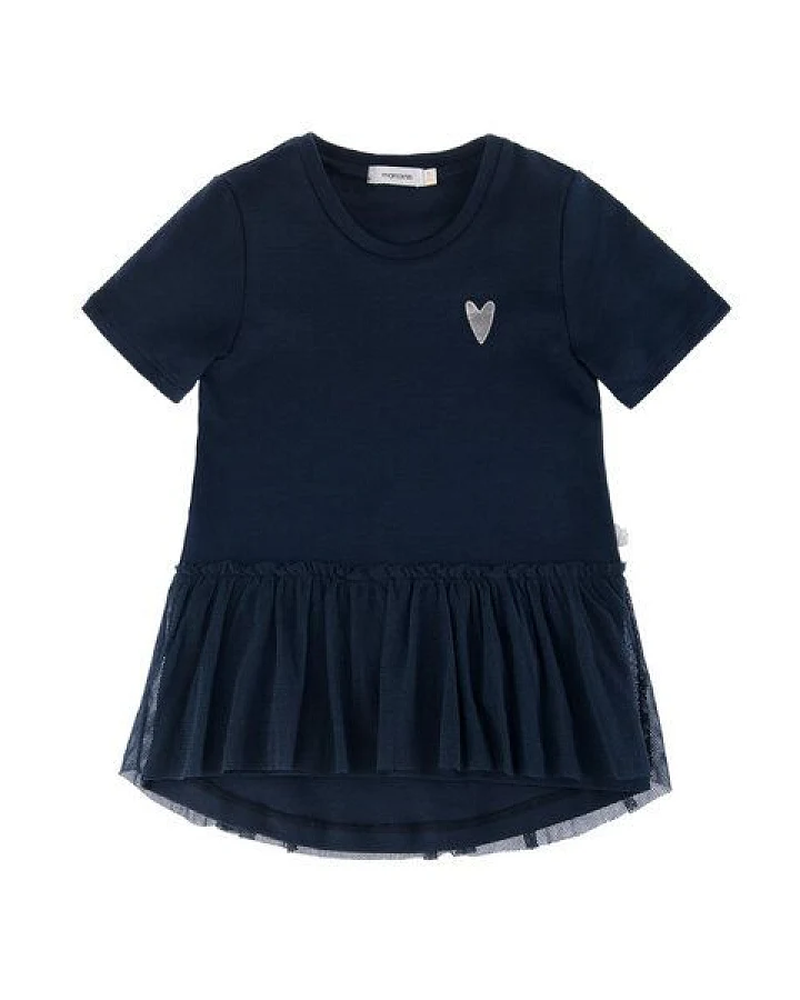Marraine Kids Longshirt mit Tüll aus Bio Baumwolle "Blueberry"
