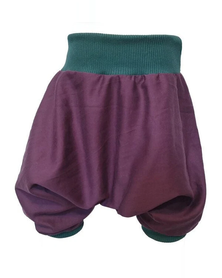liebewicht kurze Pumphose Sommerhose lila aus Bio Satin