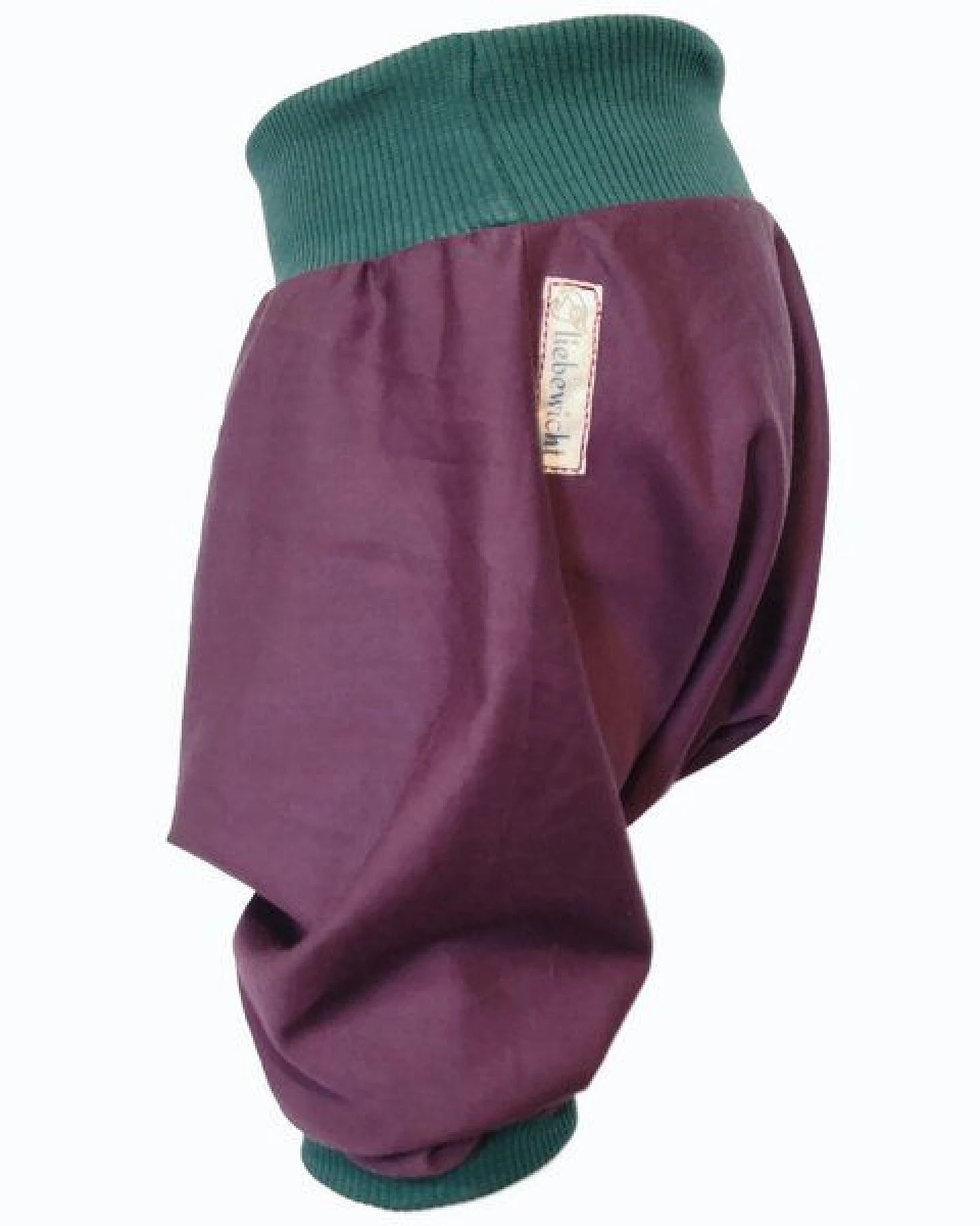 liebewicht kurze Pumphose Sommerhose lila aus Bio Satin – Ansicht 3