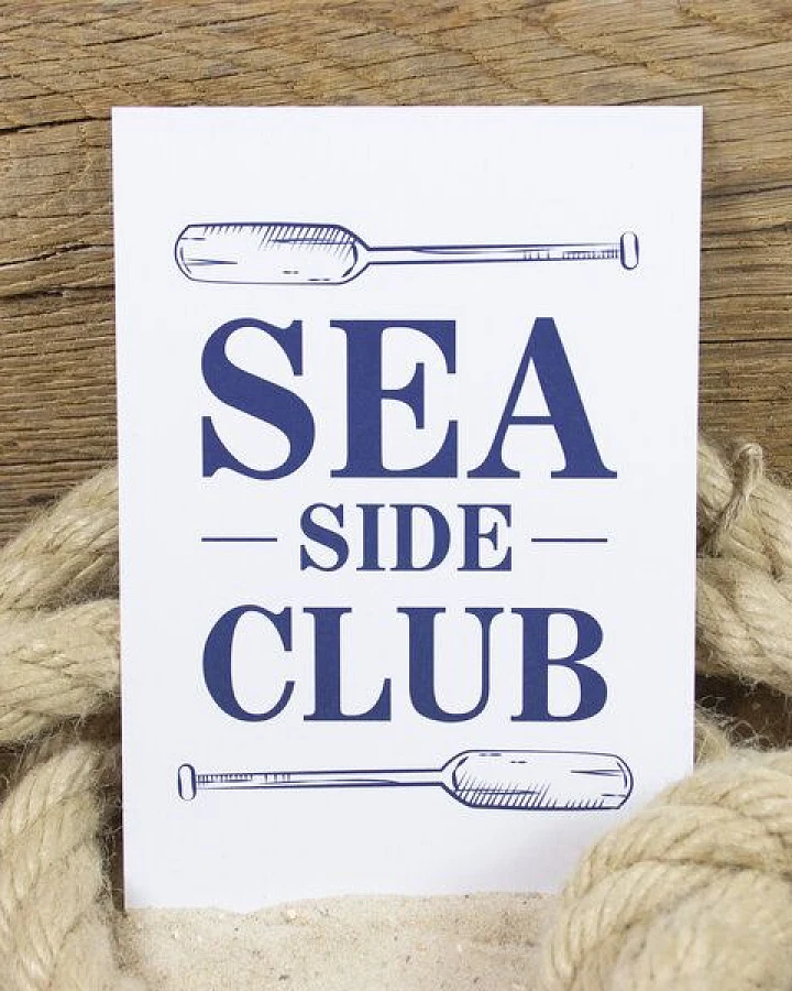 Bow & Hummingbird Postkarte Sea Side Club