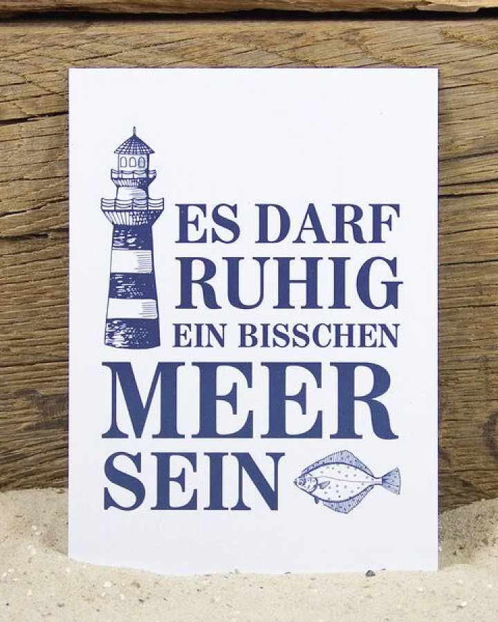 Bow & Hummingbird Postkarte "Es darf Meer sein"