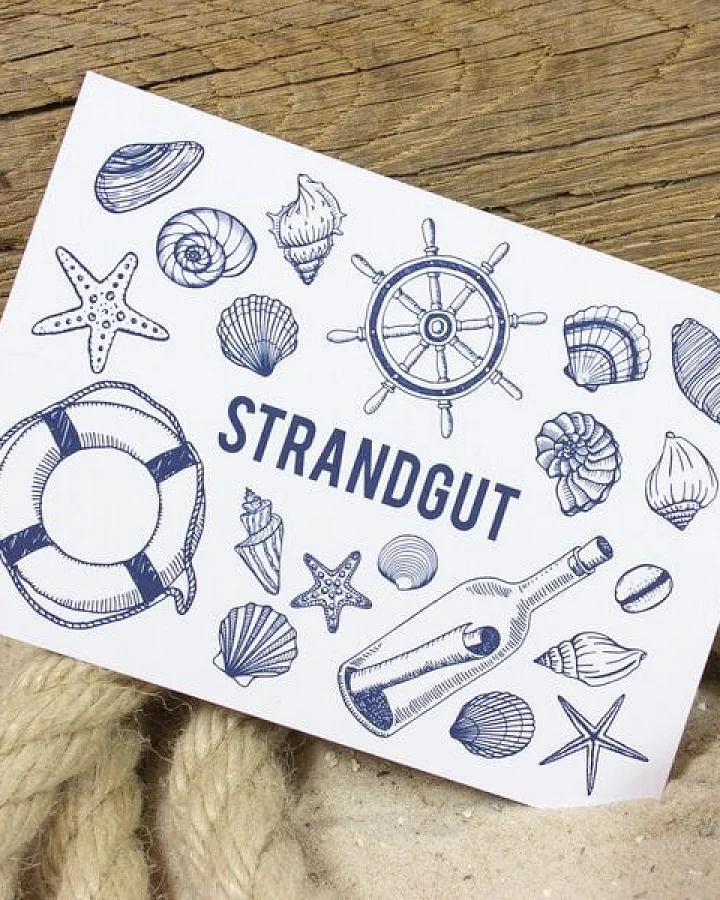 Bow & Hummingbird Postkarte Strandgut