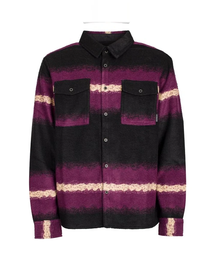 Iriedaily - Finnian L/S Shirt - Fleecejacke Gr S schwarz/lila