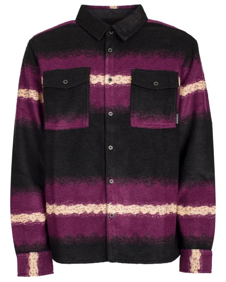 Iriedaily - Finnian L/S Shirt - Fleecejacke Gr S schwarz/lila