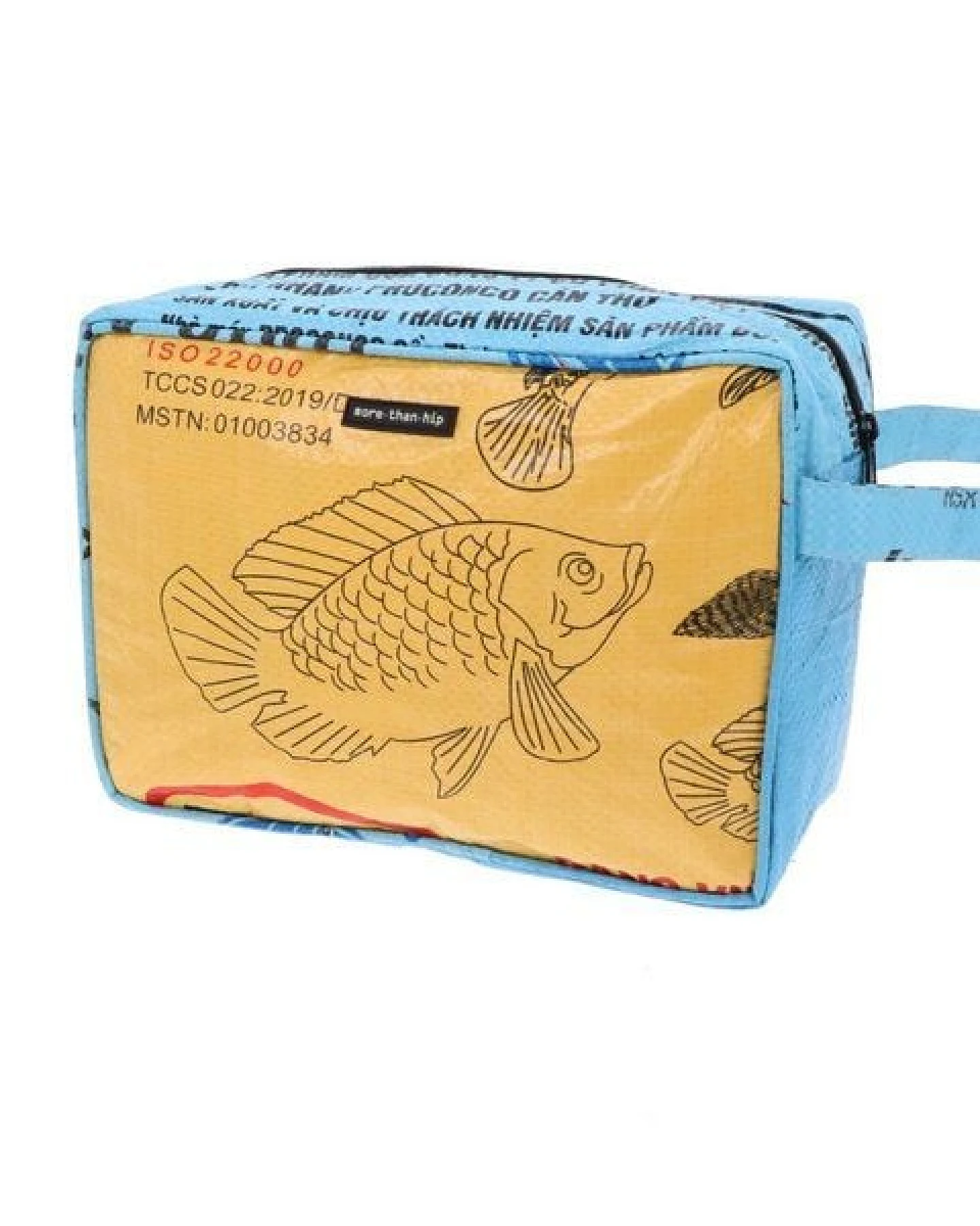 MoreThanHip Kulturbeutel aus recyceltem Zement- oder Fischfuttersack - Yindee – Ansicht 3