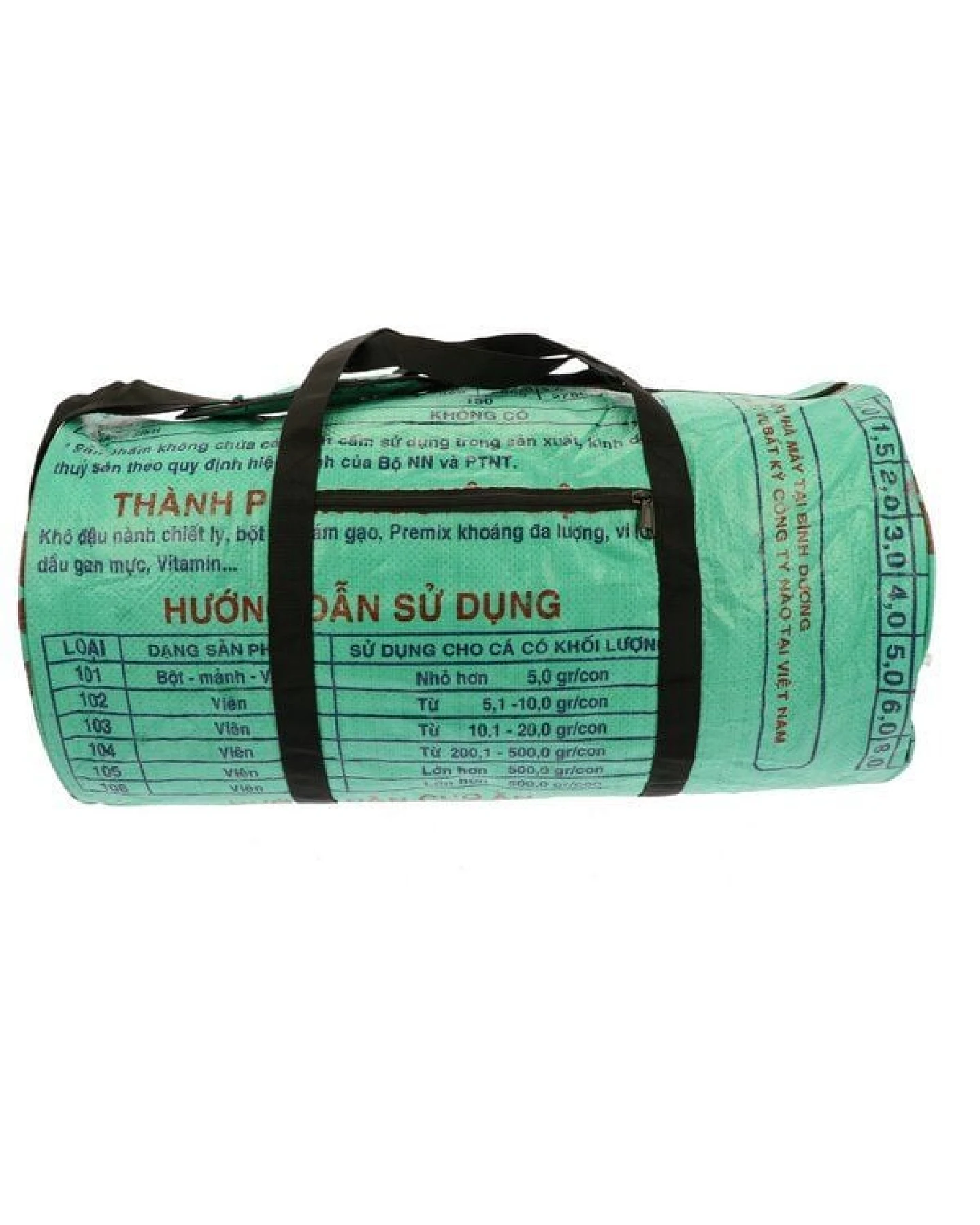 MoreThanHip Wochenend- oder Sporttasche 40L aus recycelten Zement-oder Tierfuttersäcken - Jumbo – Ansicht 4