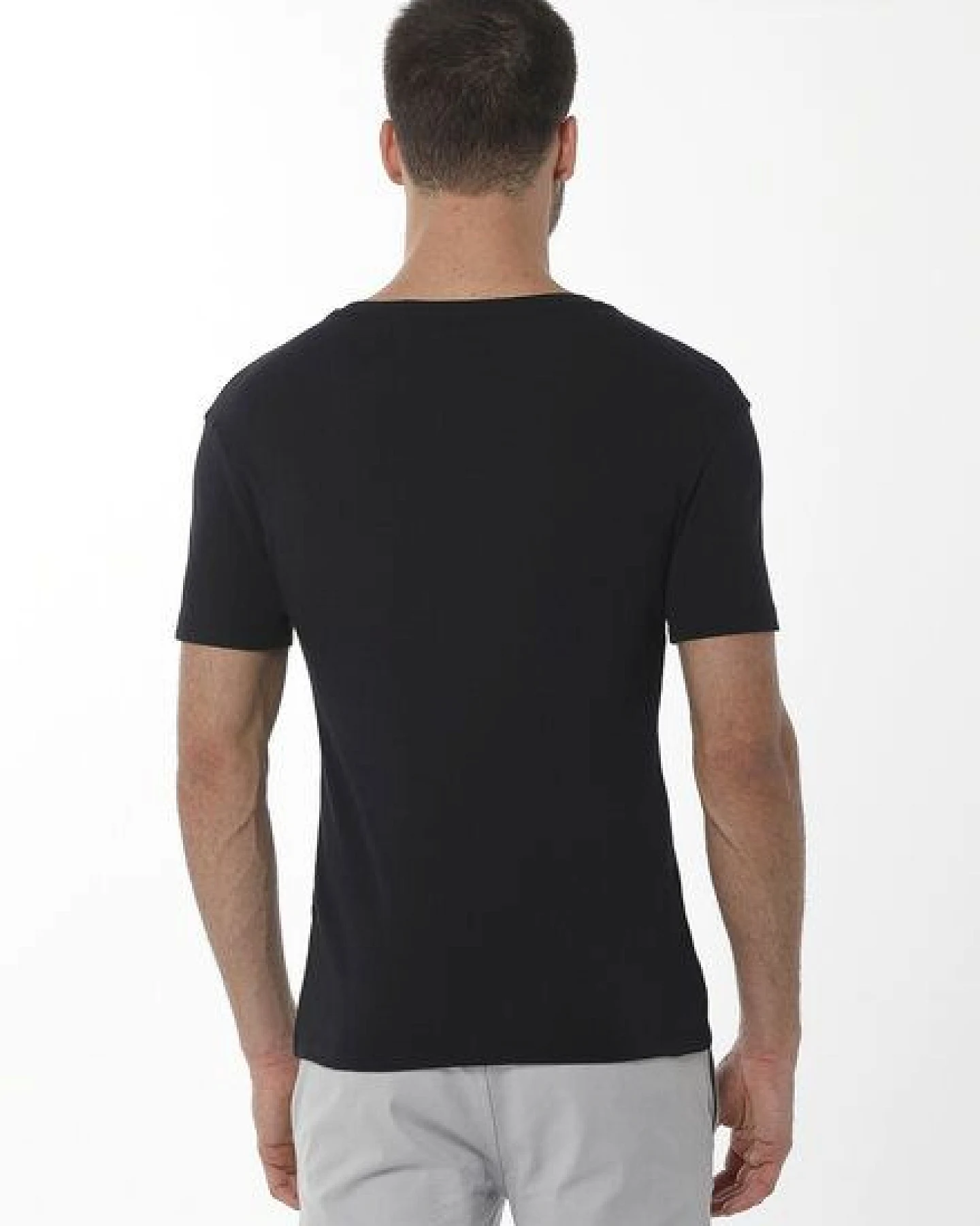 ORGANICATION Geripptes T-Shirt aus Bio-Baumwolle – Ansicht 4