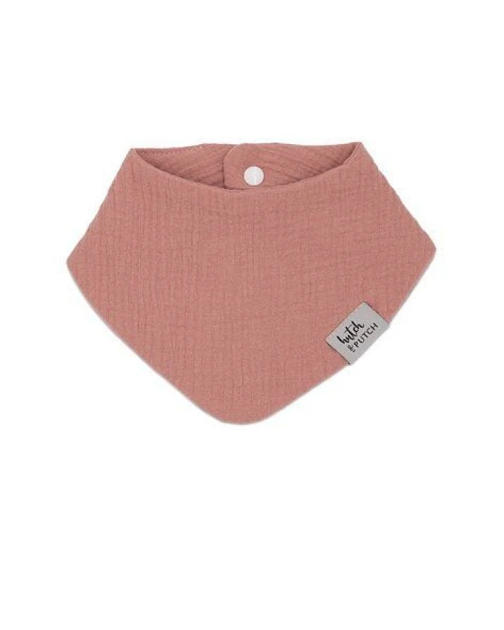 Hutch&Putch Musselin Lätzchen - Dreieckstuch mit Druckknopf für Baby (0-2 Jahre) aus 100% Bio-Baumwolle
