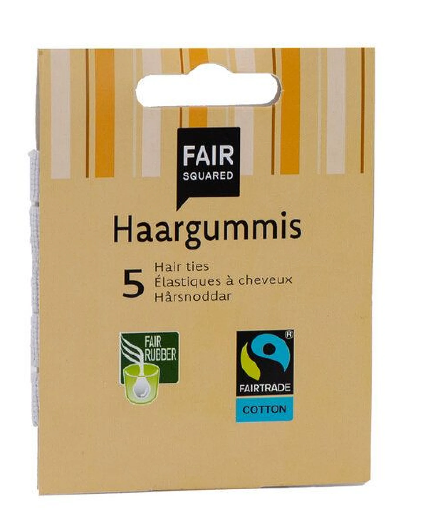 FAIR SQUARED Haargummis 5er Set, in zwei Farben erhältlich – Ansicht 3
