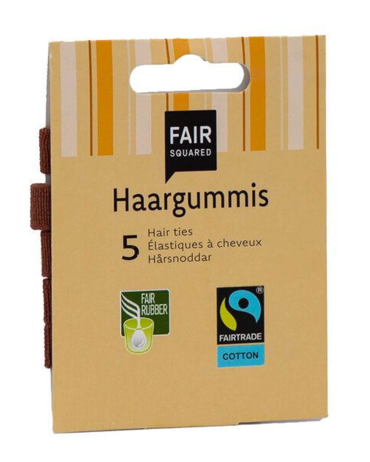 FAIR SQUARED Haargummis 5er Set, in zwei Farben erhältlich – Ansicht 3