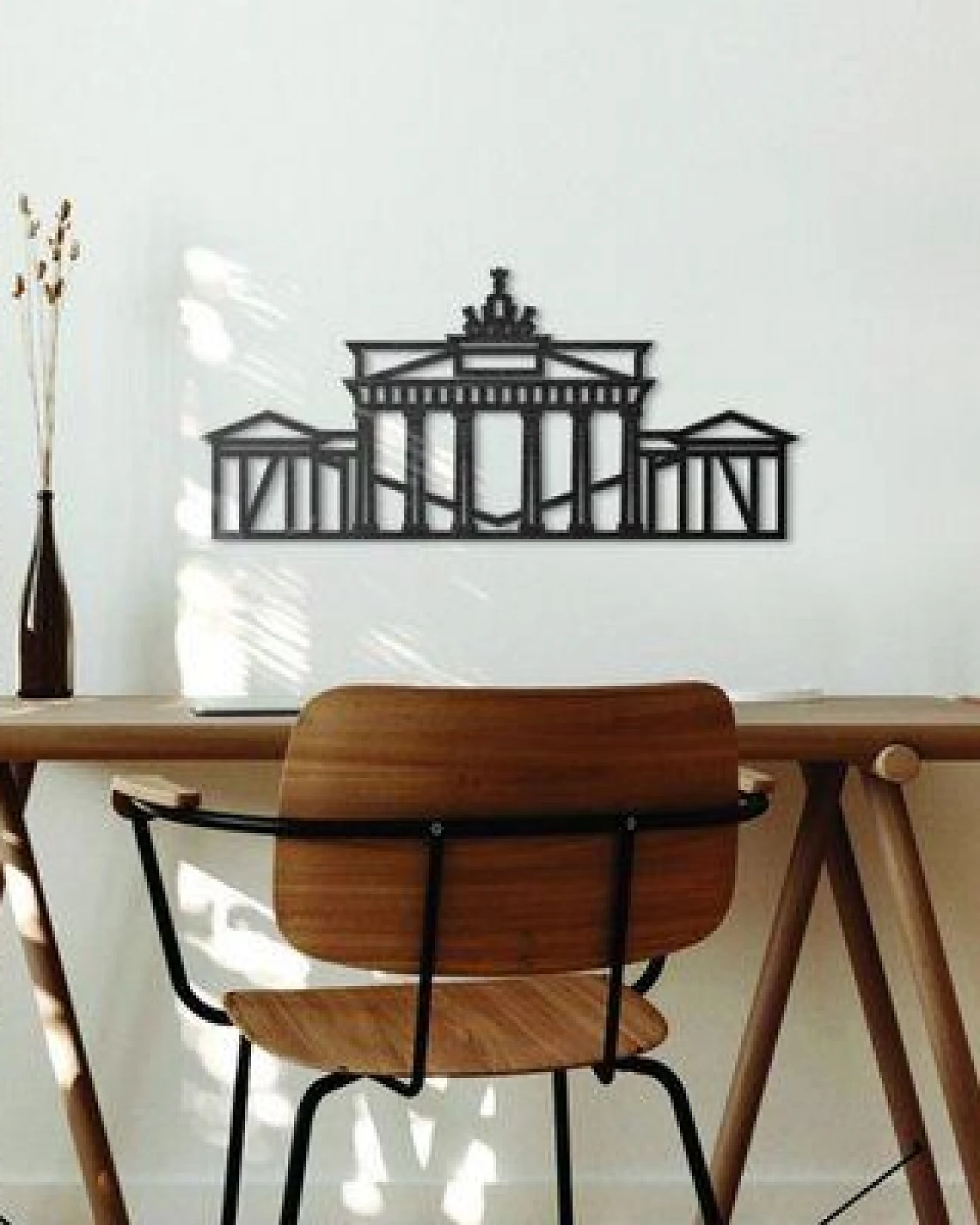 BeWooden Wanddekoration aus Holz - Brandenburger Tor Siluette – Ansicht 2