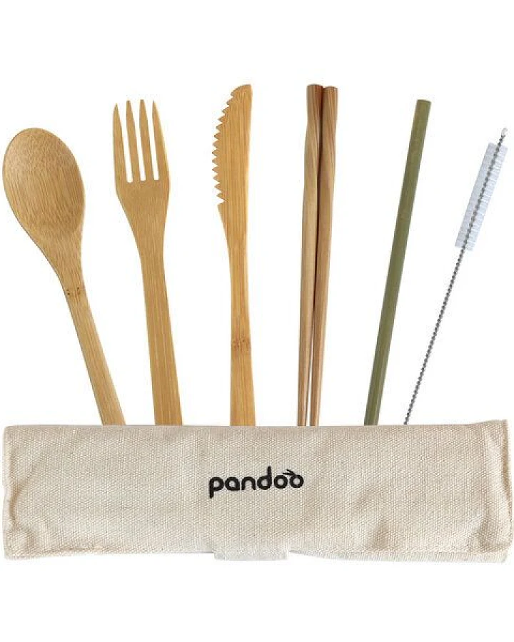 pandoo Bambus Picknick und Reise Besteck-Set