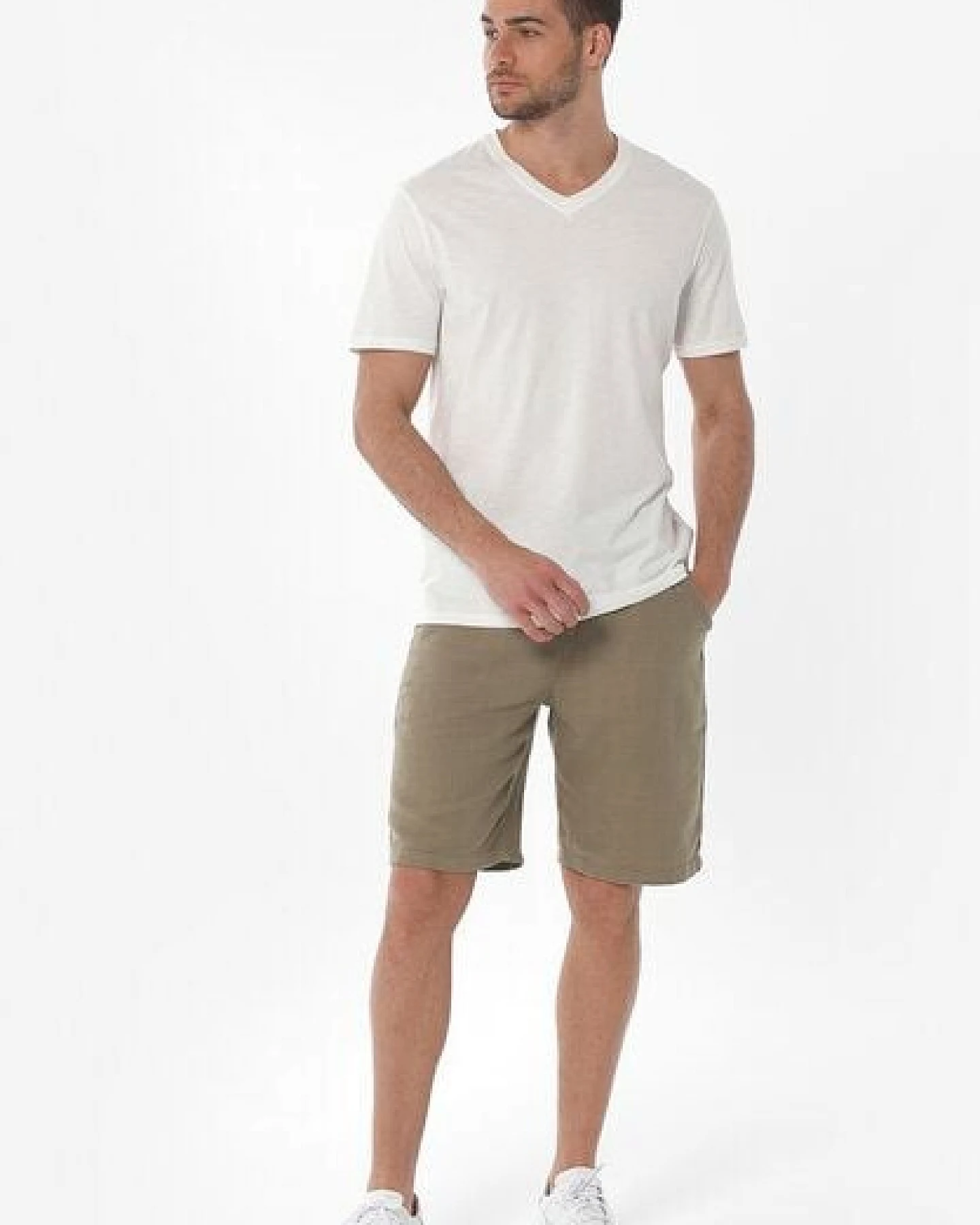 ORGANICATION Shorts aus Bio-Baumwolle und Leinen – Ansicht 2