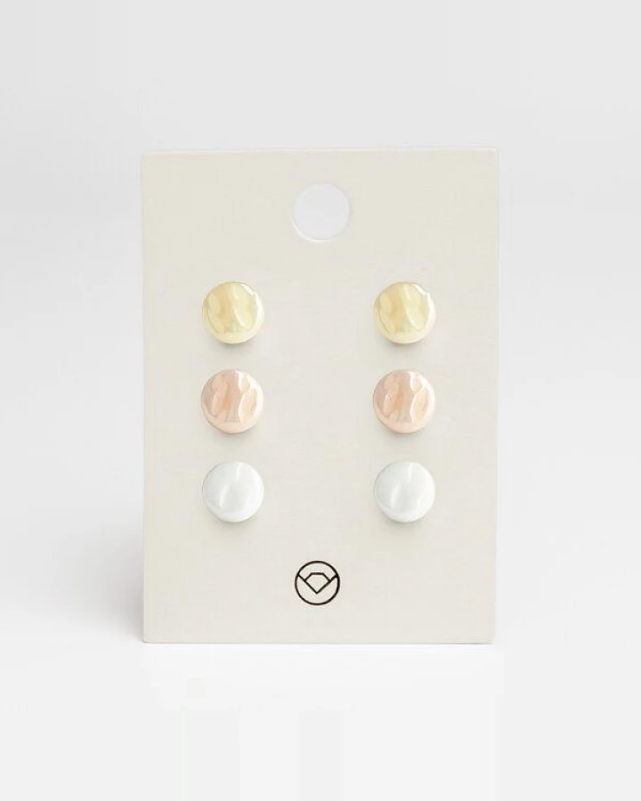 ALEXASCHA Kleine Ohrstecker 3er Set aus Glas in vielen Farben