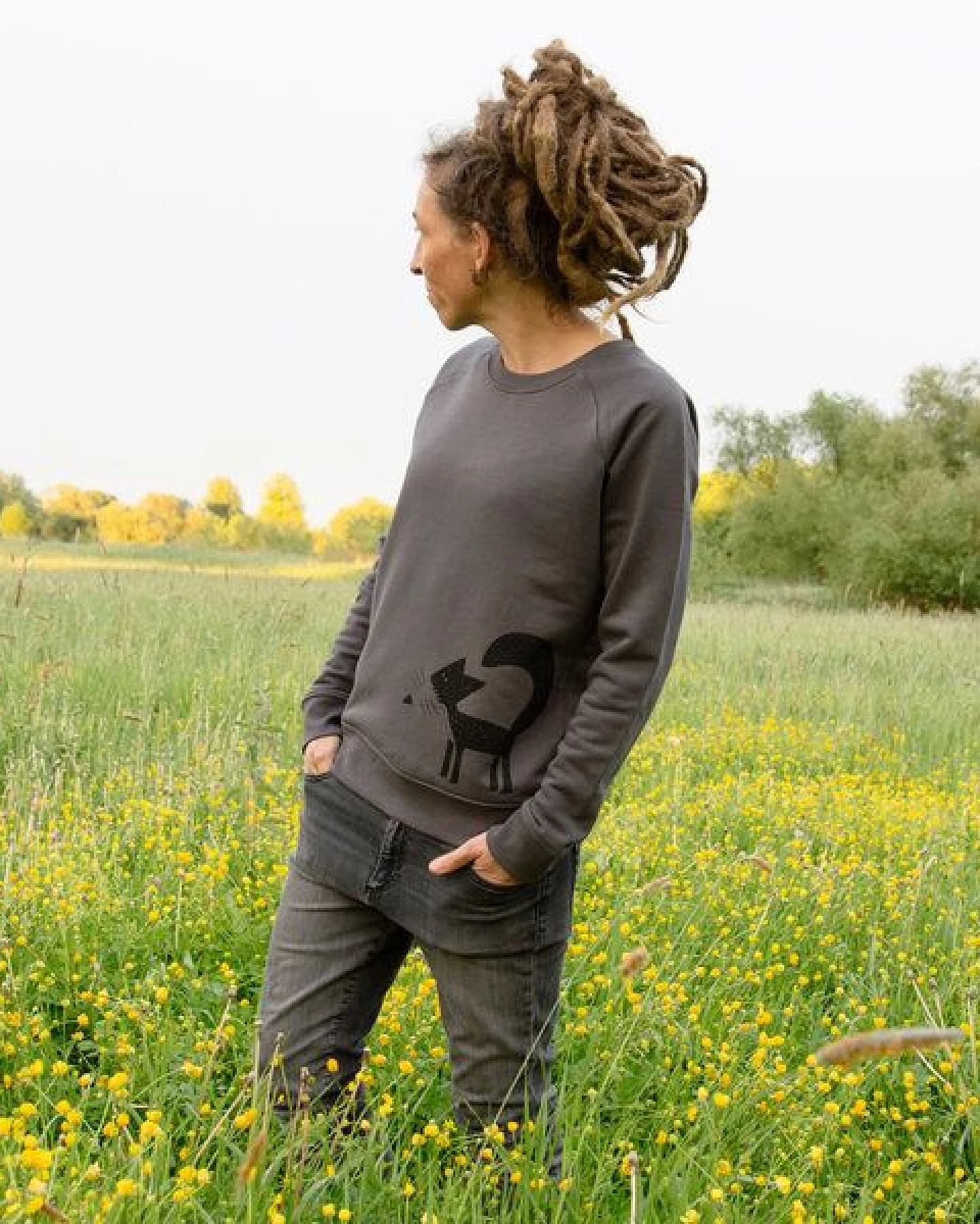 Cmig Franzi Fuchs Pullover für Damen in anthracite – Ansicht 2