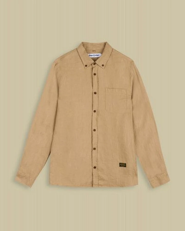 Kings Of Indigo Herrenhemd "ENDA POCKET" aus 100% Leinen