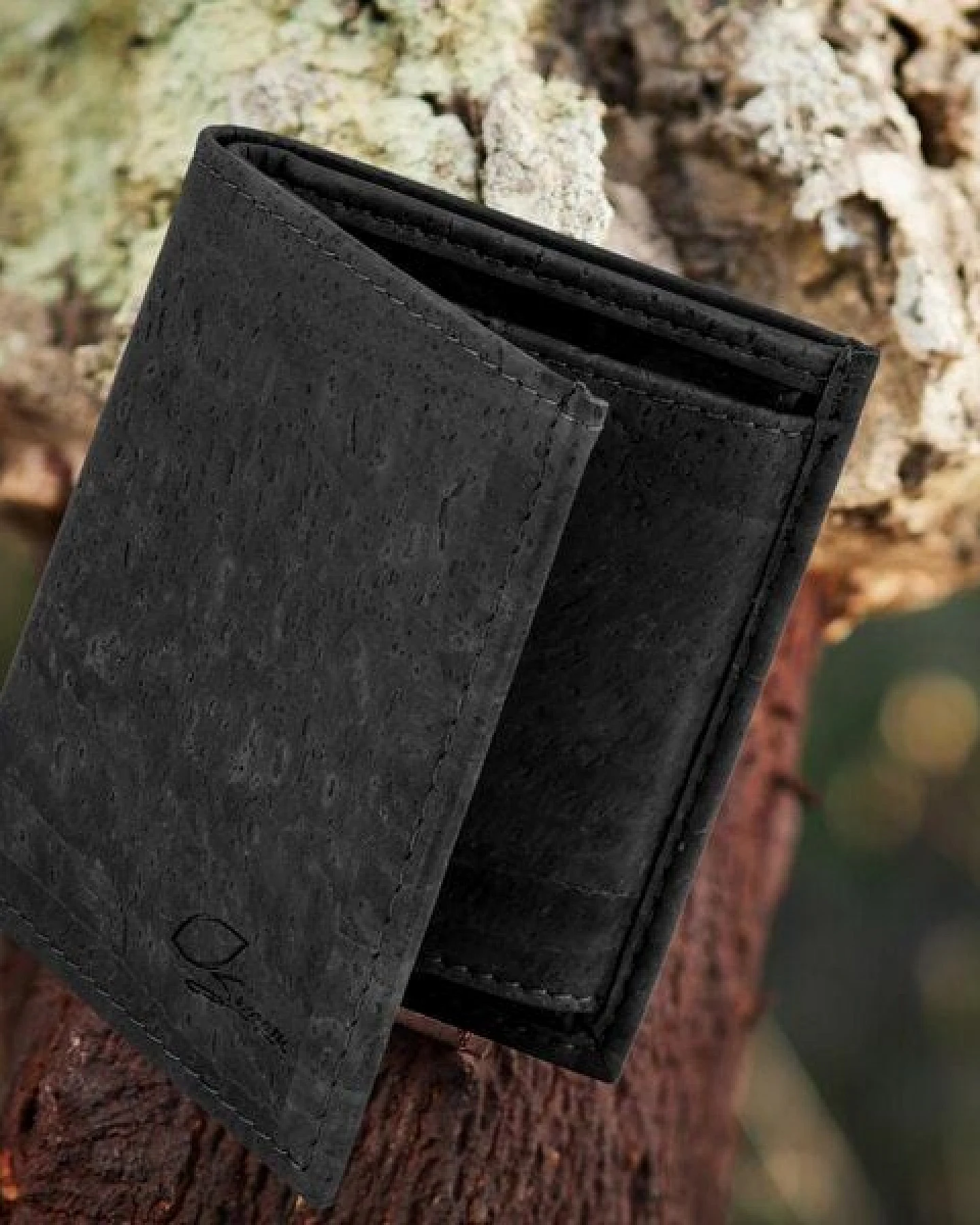 Simaru Mini Geldbörse aus Kork Geldbeutel mit RFID schutz Portemonnaie Vegan – Ansicht 4
