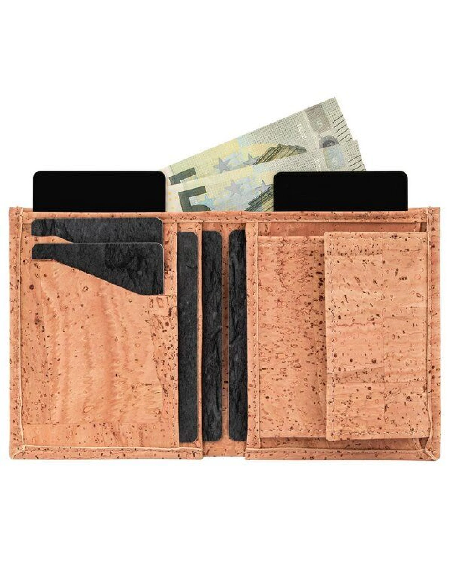 Simaru Mini Geldbörse aus Kork,Portemonnaie mit RFID schutz,Geldbeutel vegan – Ansicht 2