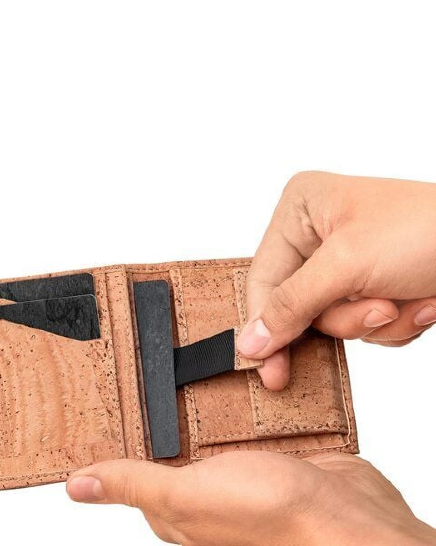 Simaru Mini Geldbörse aus Kork,Portemonnaie mit RFID schutz,Geldbeutel vegan – Ansicht 3