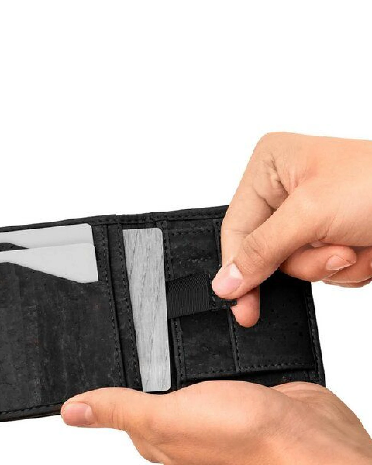 Simaru Mini Geldbörse aus Kork,Portemonnaie mit RFID schutz,Geldbeutel vegan – Ansicht 3