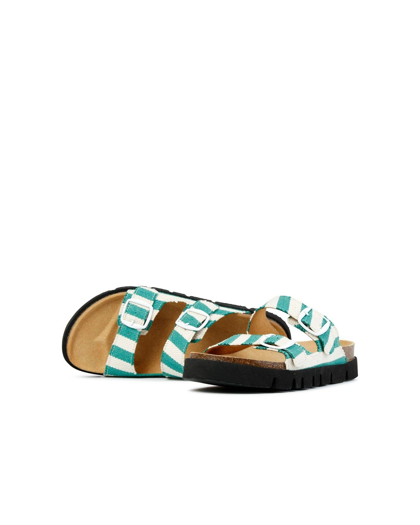 Sandale Noelia Stripes Grün – Ansicht 3