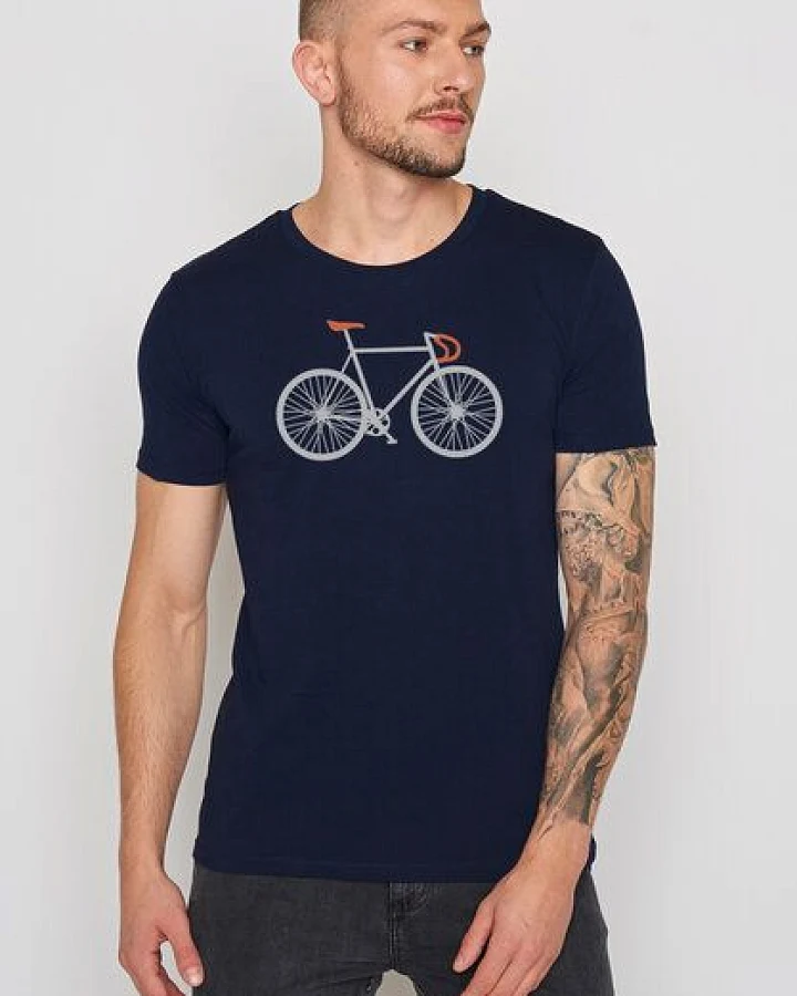 GREENBOMB Bike Two Guide - Sportliches T-Shirt aus Bio-Baumwolle / hochwertiger Print / GOTS / Fair & Vegan