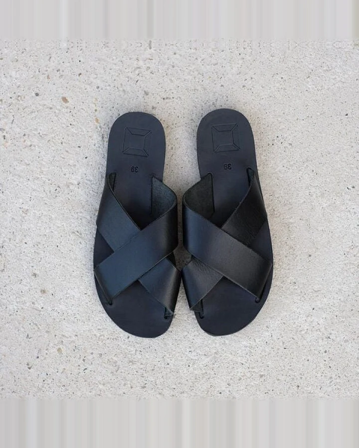 SORBAS '24 Leder Pantoletten Schwarz