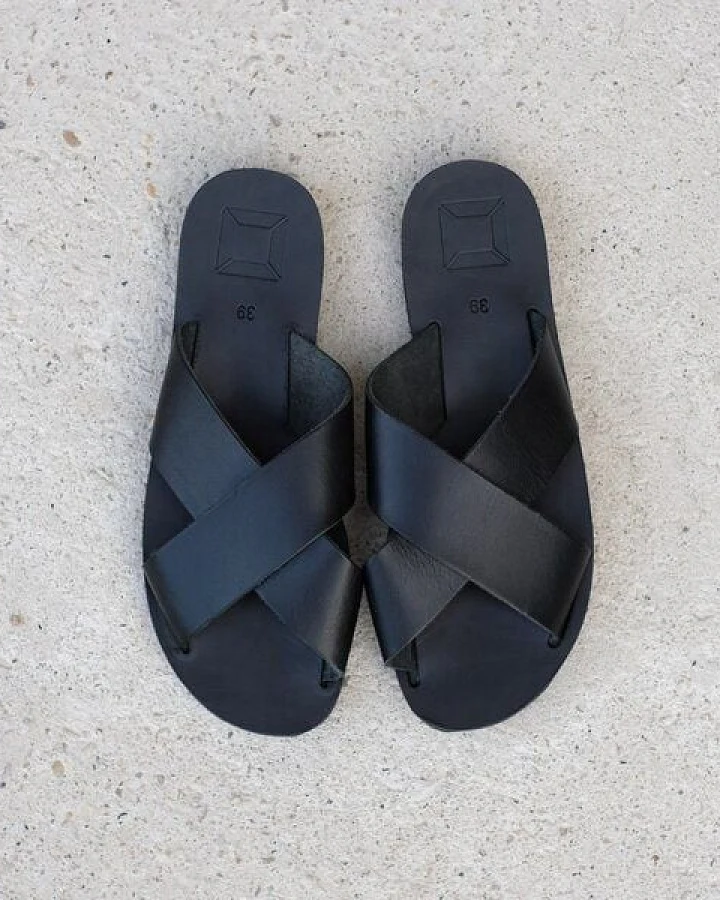 SORBAS '24 Leder Pantoletten Schwarz