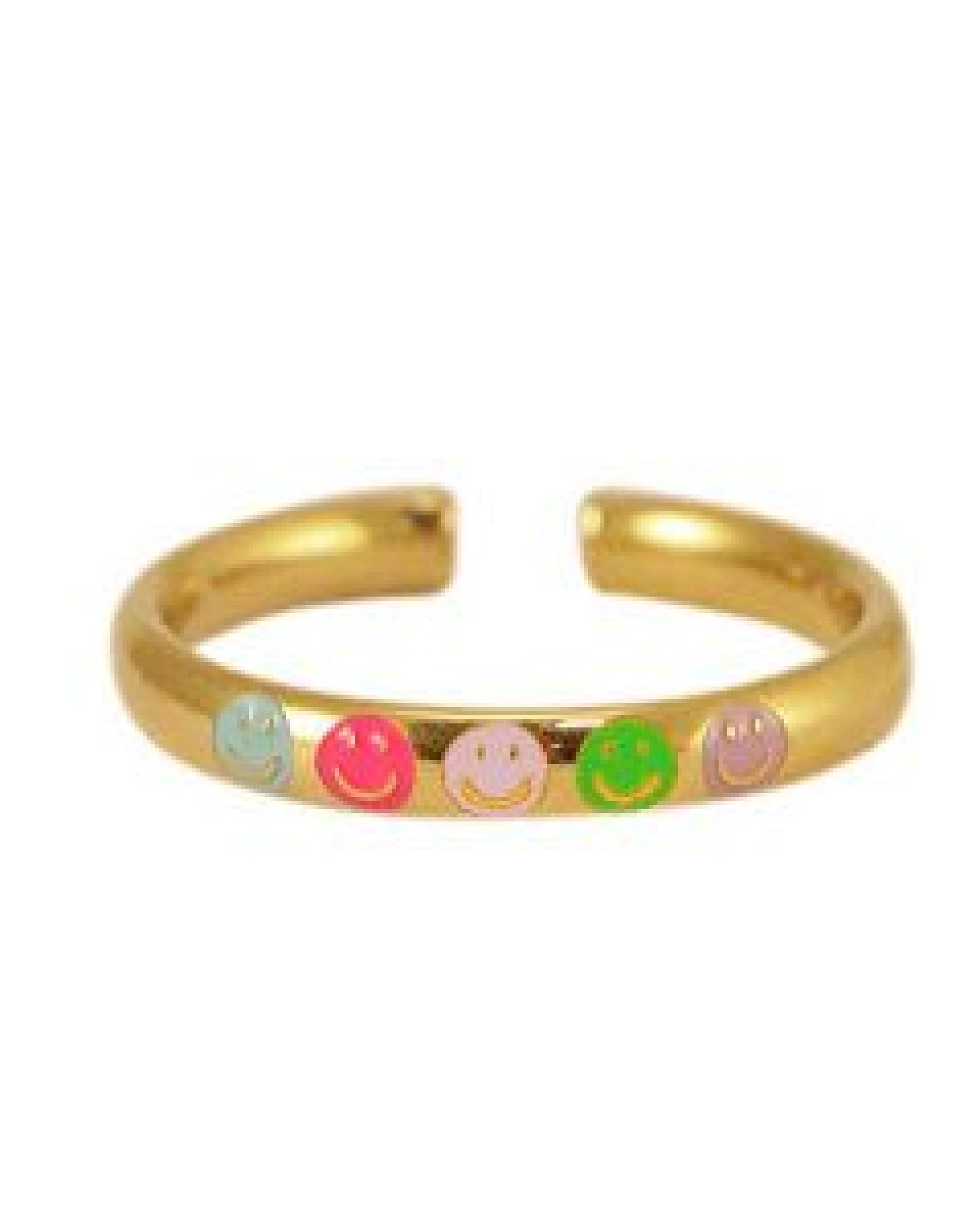 Größenverstellbarer Smiley Ring Ø17mm von Elektropulli – Ansicht 3
