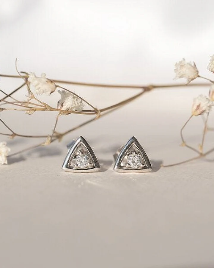 Eppi Dreieckige Ohrstecker 2in1 mit Lab Grown Diamanten Macie