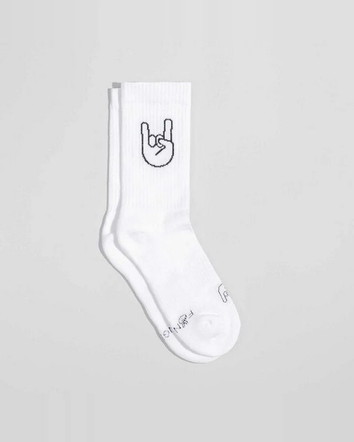 Fyngers Tennissocke aus Biobaumwolle - Style Rock´n´Roll - Fair Trade Made in Portugal