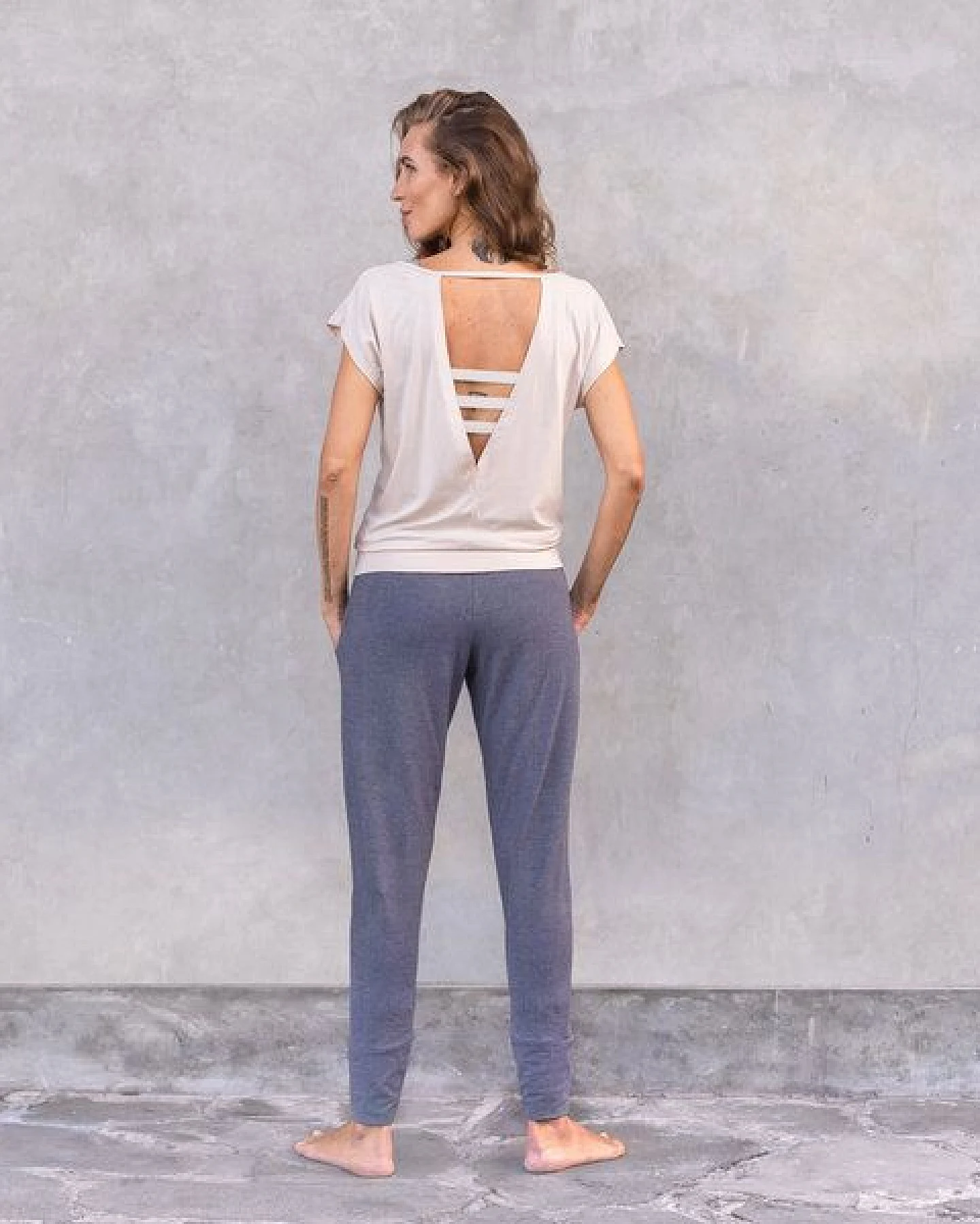 Jaya SMILLA Tencel - Damen - lockeres Shirt für Yoga und Freizeit aus Tencel-Baumwoll-Mix – Ansicht 2