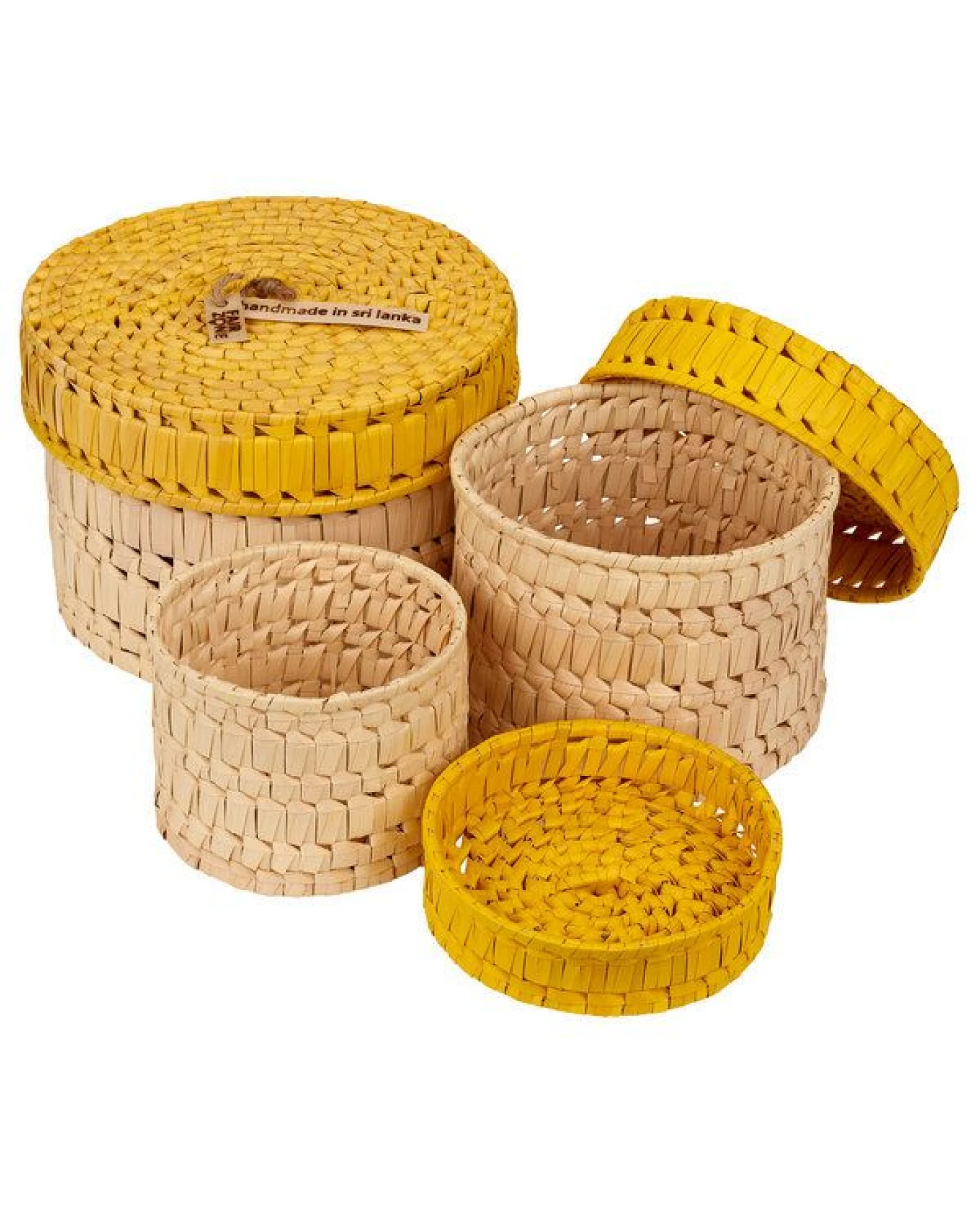 FAIR ZONE Palmyrah Korbset 3er Set, unterschiedliche Größen – Ansicht 2