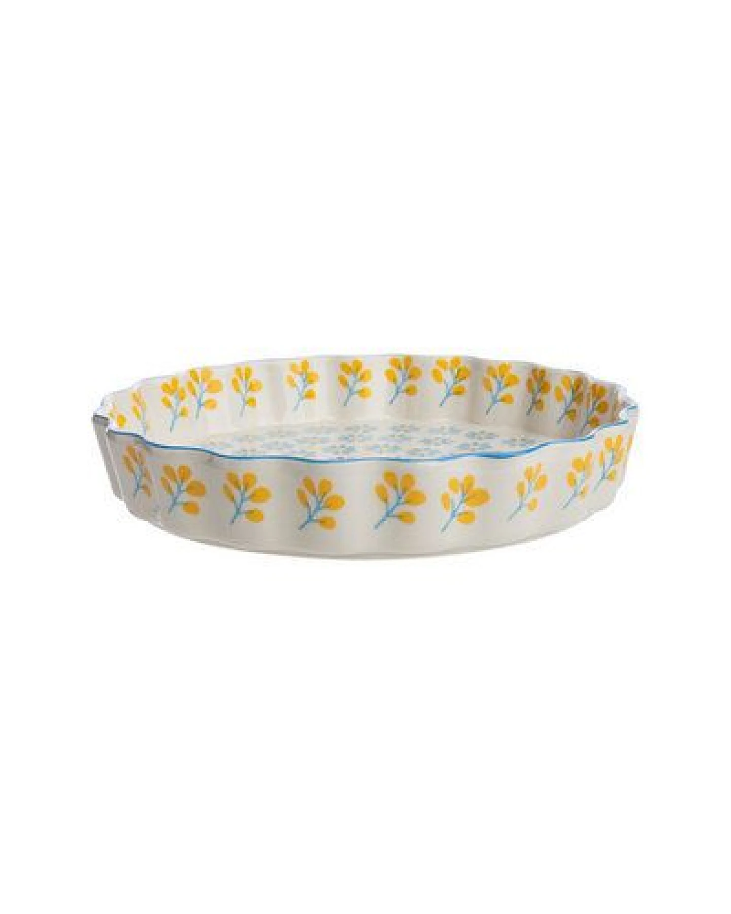 TRANQUILLO Quicheform FLORAL aus Steinzeug mit Muster 22 cm (POR566, POR672) – Ansicht 2
