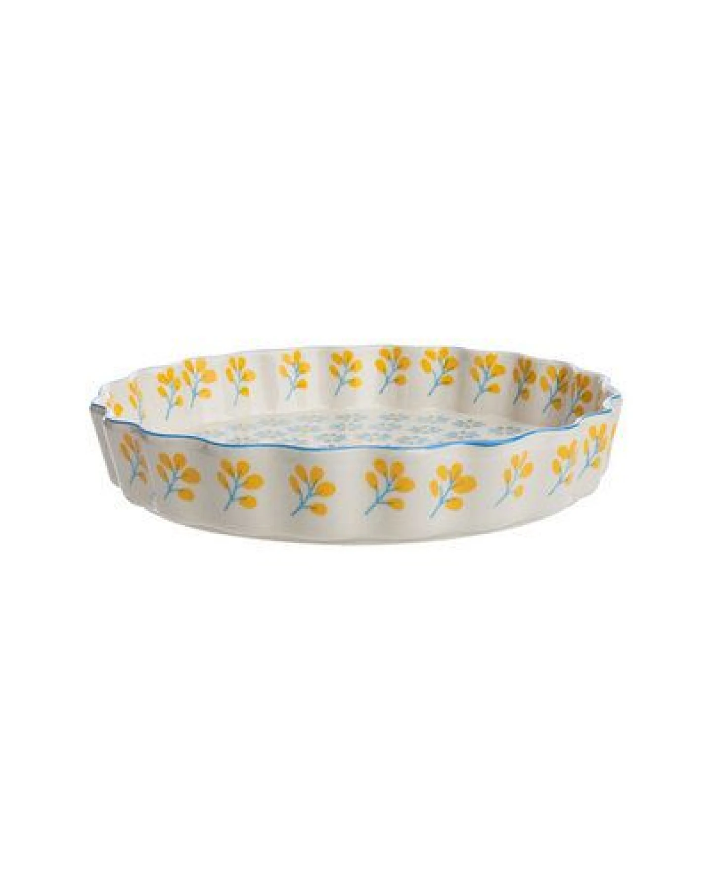 TRANQUILLO Quicheform FLORAL aus Steinzeug mit Muster 22 cm (POR566, POR672) – Ansicht 3