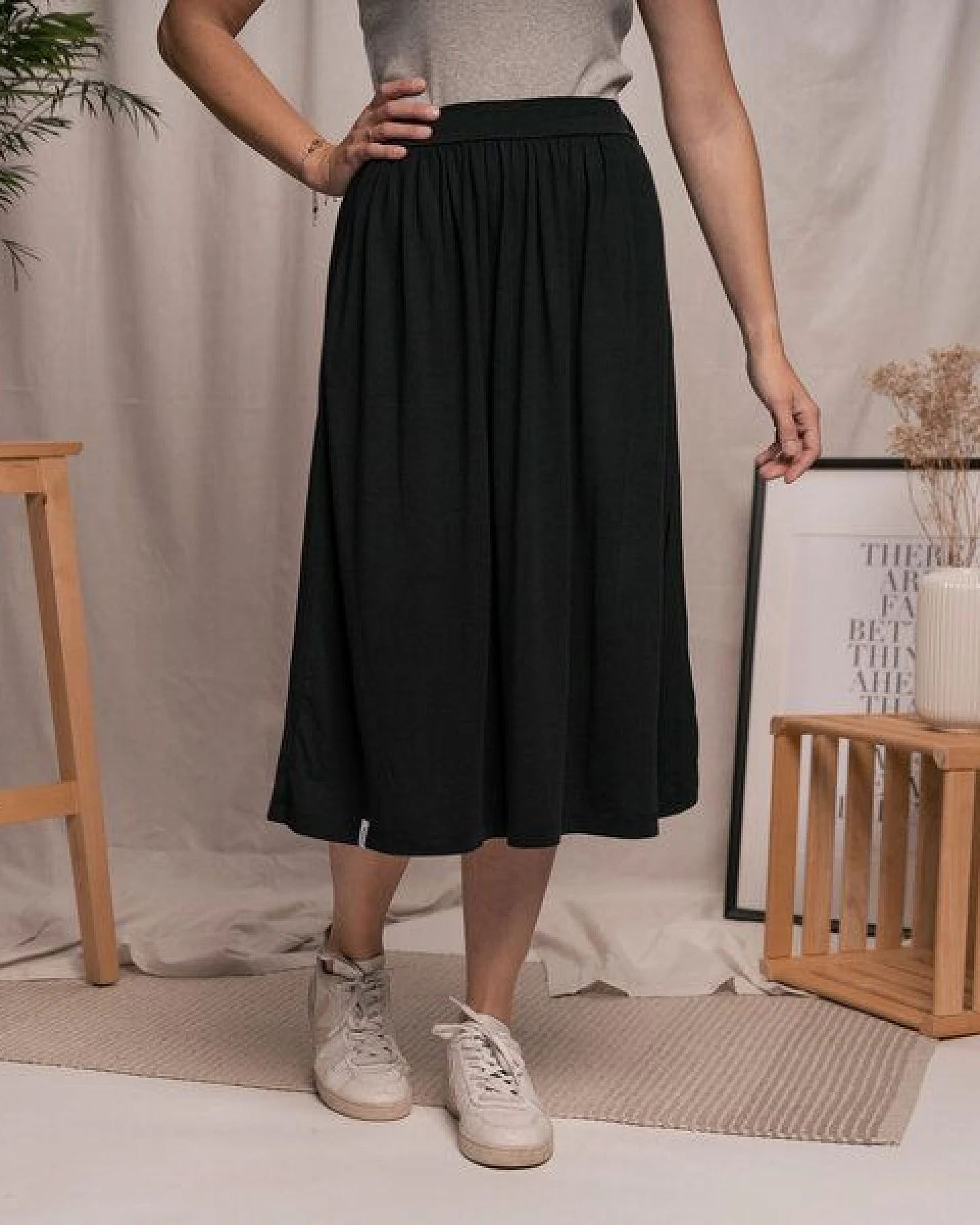 Vresh Clothing Velipa - Midi Rock mit TENCEL (TM) Lyocell – Ansicht 3