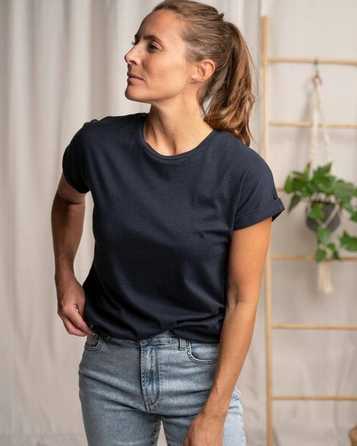 Vresh Clothing Vranziska - Kimono T-Shirt mit TENCEL (TM) Lyocell – Ansicht 2