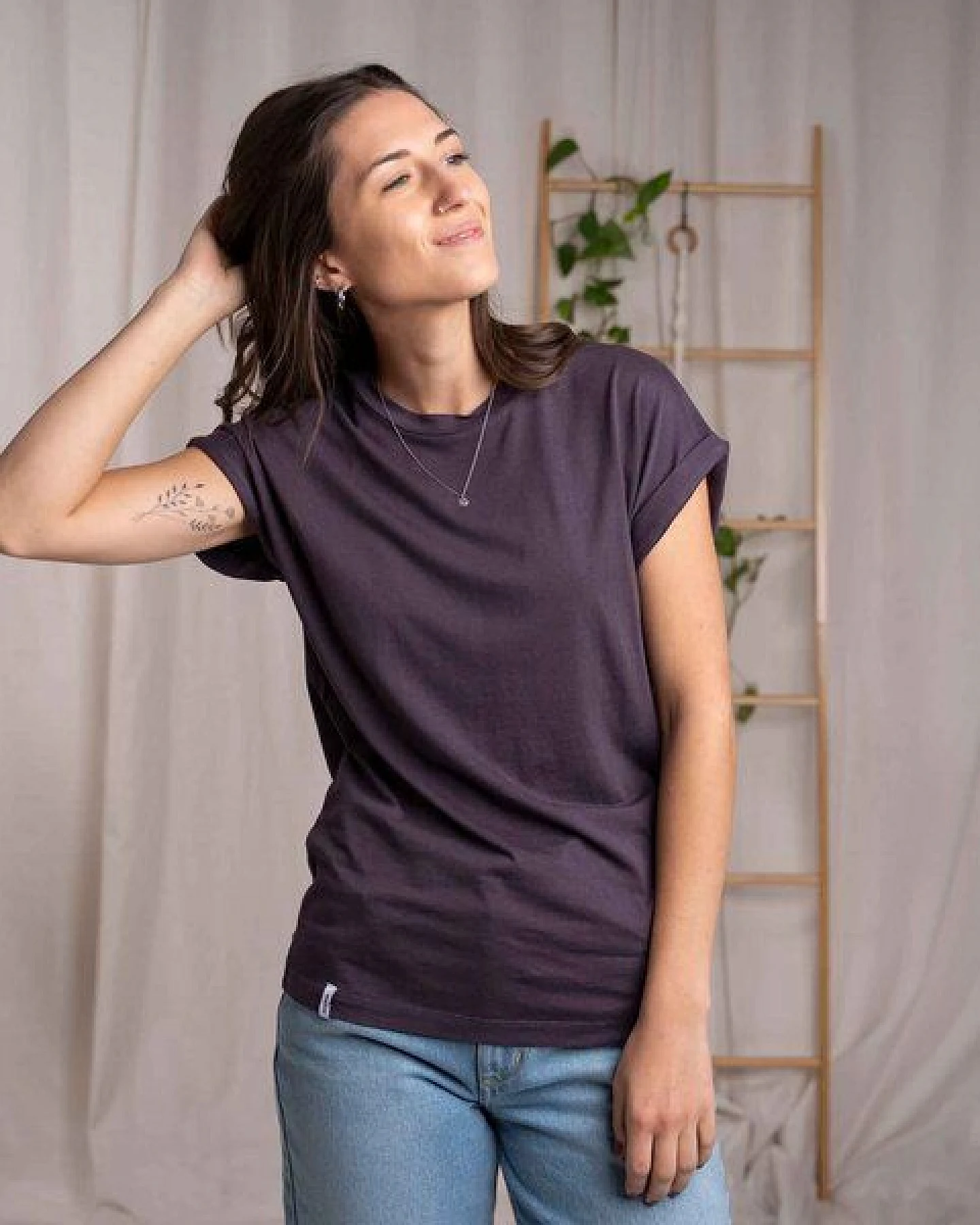 Vresh Clothing Vranziska - Kimono T-Shirt mit TENCEL (TM) Lyocell – Ansicht 2