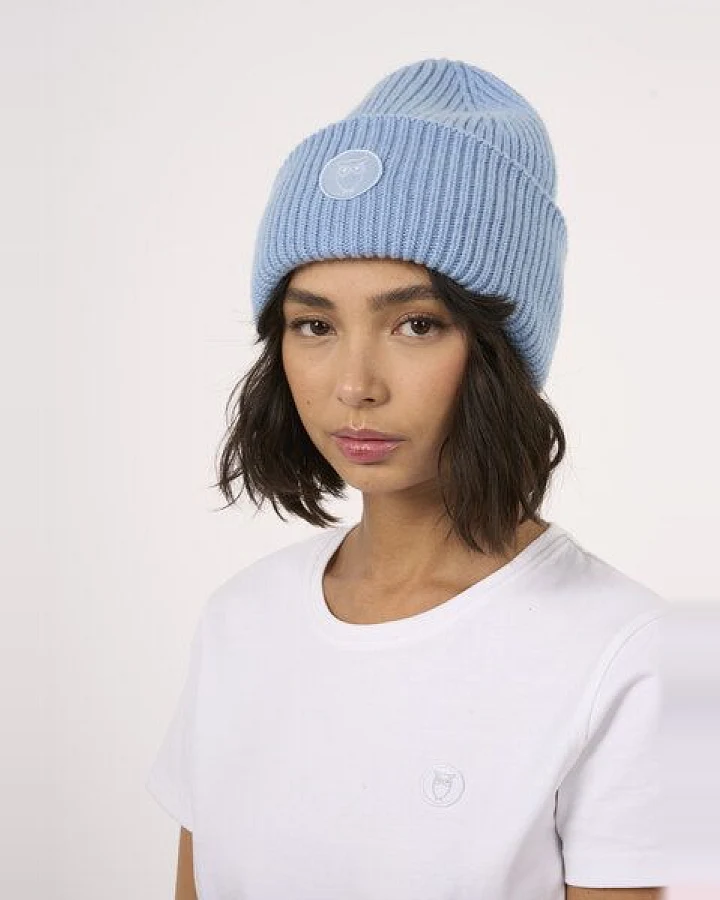KnowledgeCotton Apparel Grobstrick Mütze - Beanie aus Bio-Wolle