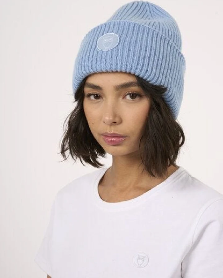 KnowledgeCotton Apparel Grobstrick Mütze - Beanie aus Bio-Wolle