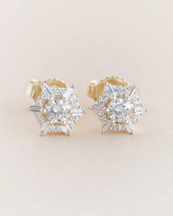 Eppi Ohrringe in Hexagonform mit Lab Grown Diamanten Shamil