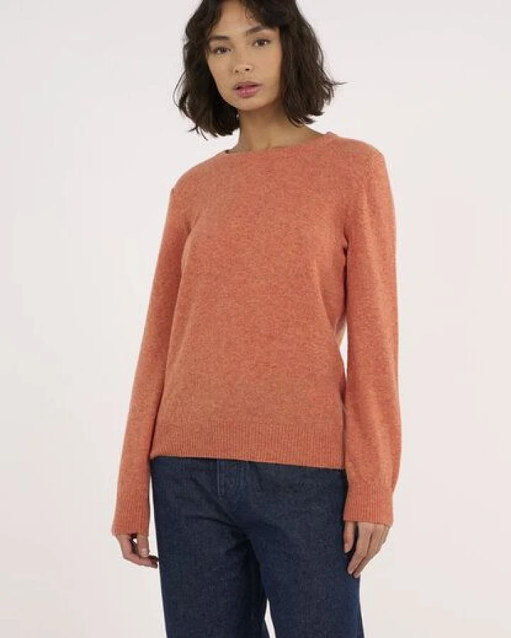 KnowledgeCotton Apparel Pullover mit Rundhalsausschnitt - Crew Neck - aus Bio-Wolle
