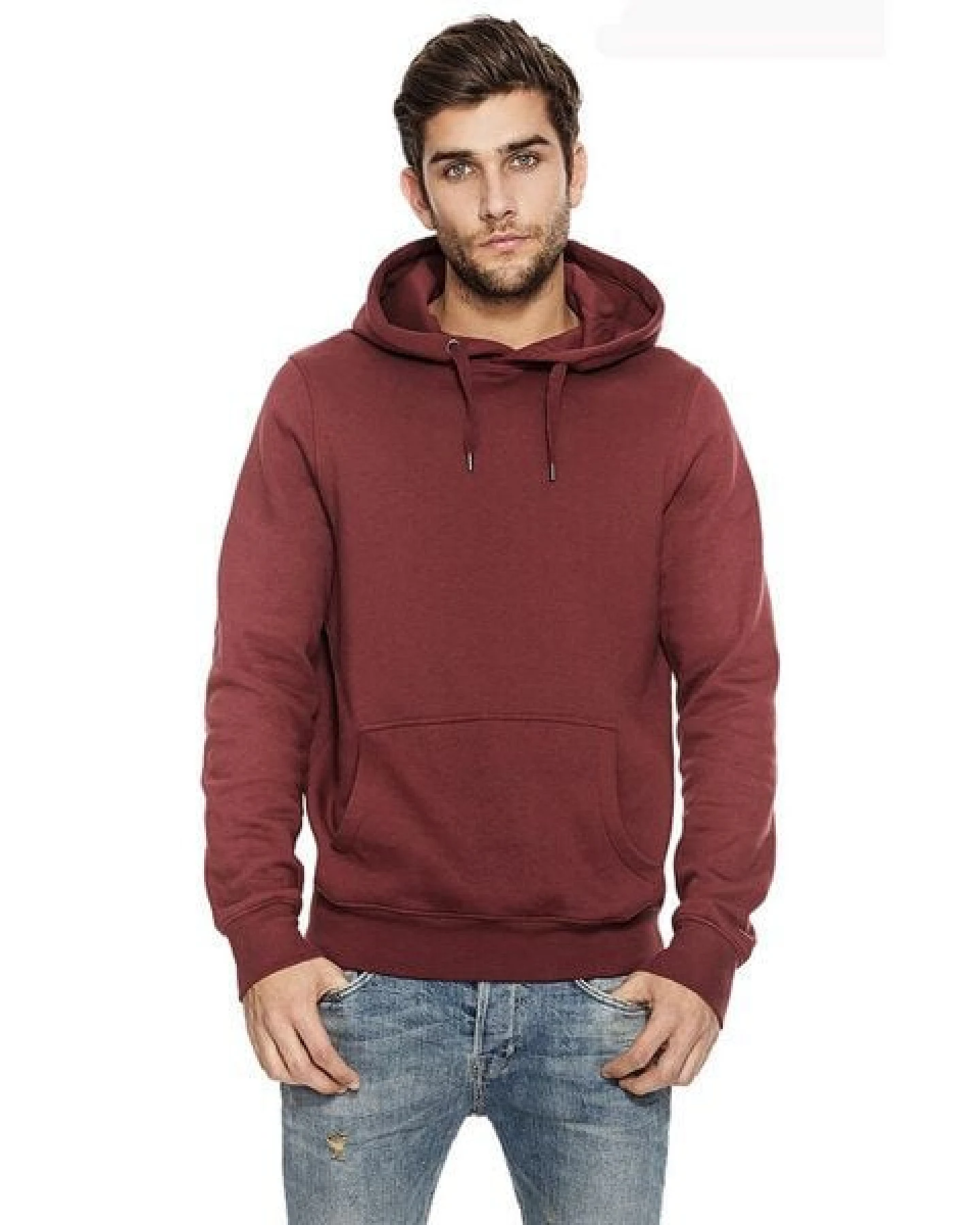 Earth Positive Unisex Pullover Hoody Kängurutasche Bio Baumwolle – Ansicht 3