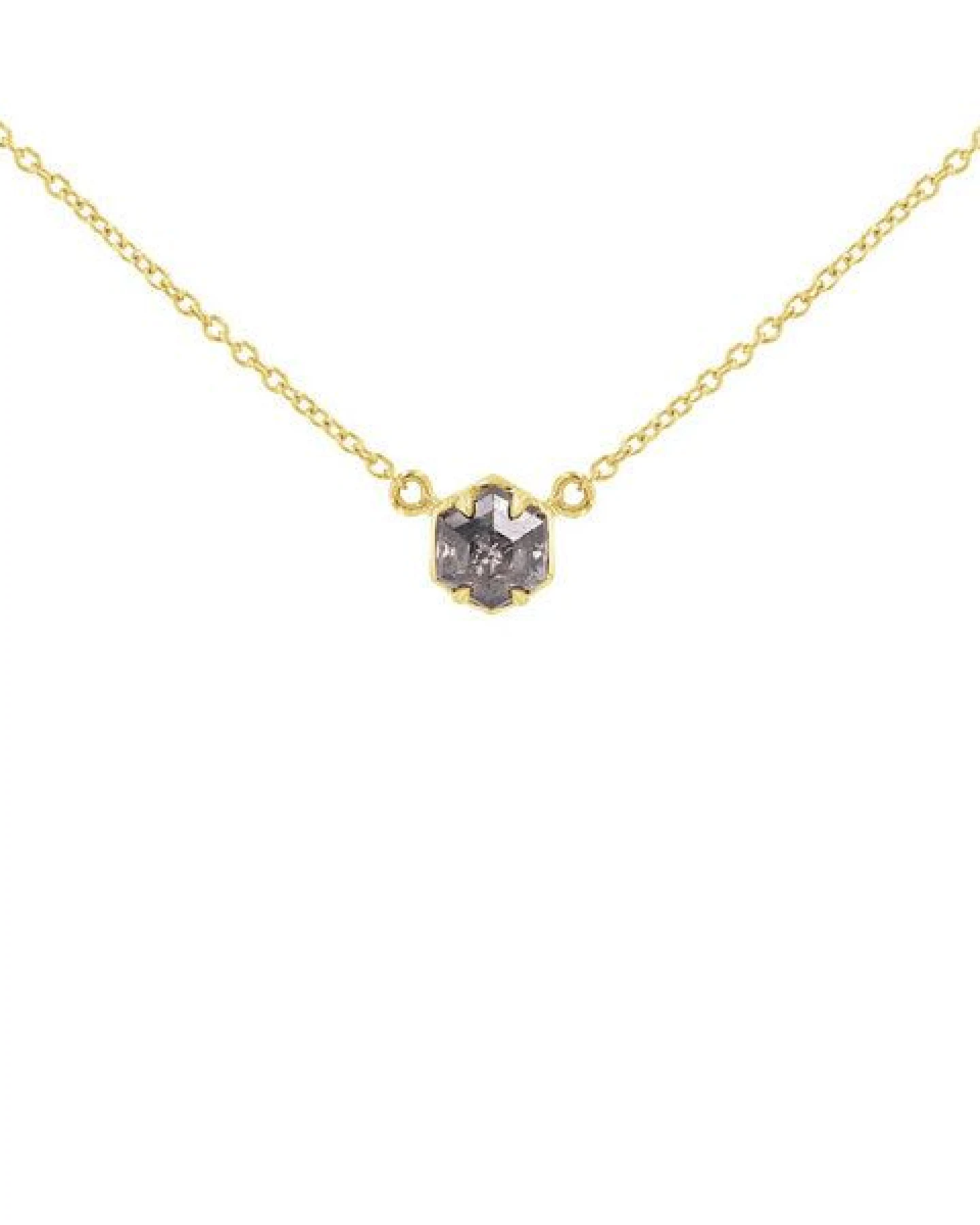 Eppi Kette mit einem Salt and Pepper Diamanten Mejia – Ansicht 2