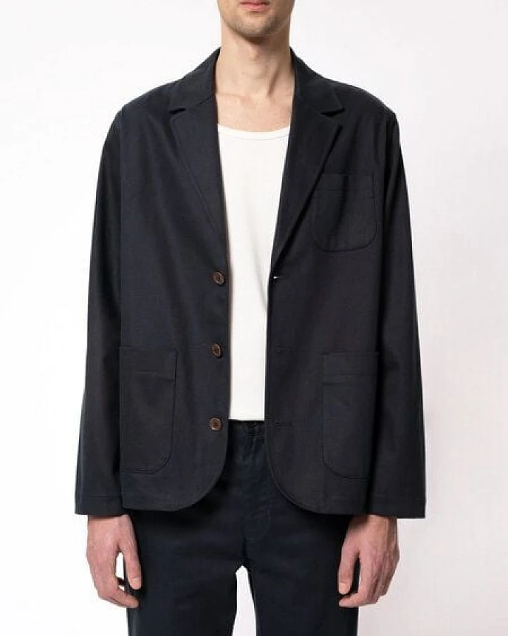 Nudie Jeans Bequemer Blazer - Abraham Jacket - aus Baumwolle (bio)
