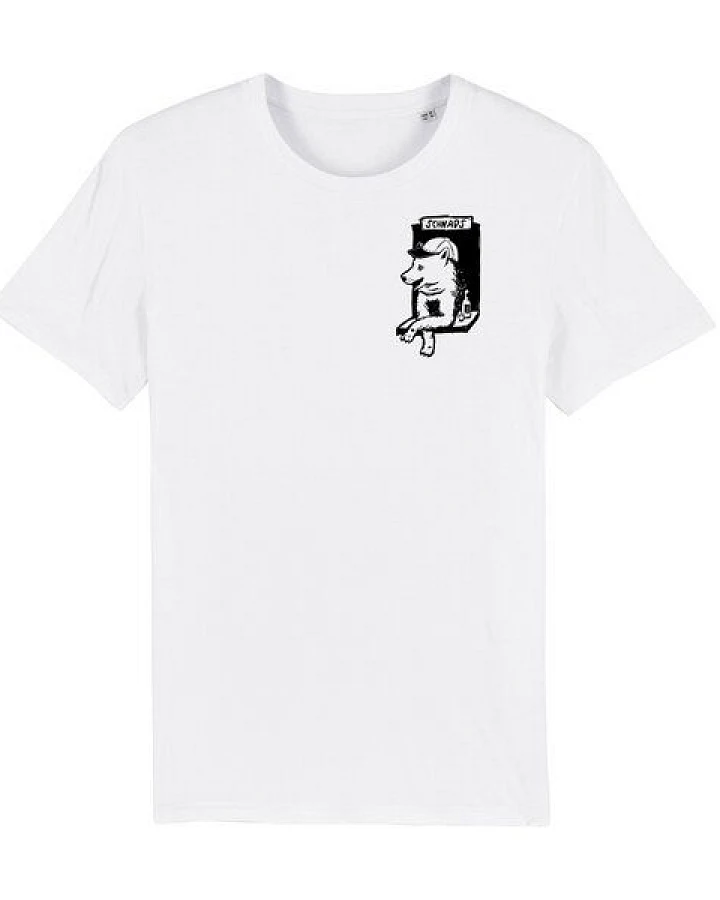 Husky-Bar mit Schnaps - Brust Motiv - päfjes Fair Wear Männer T-Shirt - White