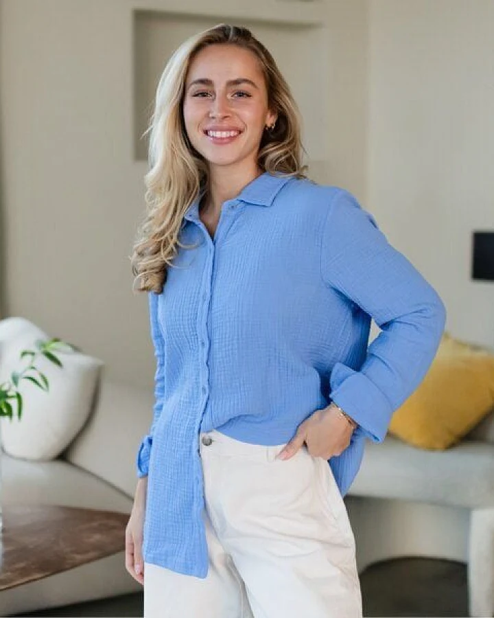 NORDLICHT Damen Musselin Bluse aus 100% Bio-Baumwolle FENJA