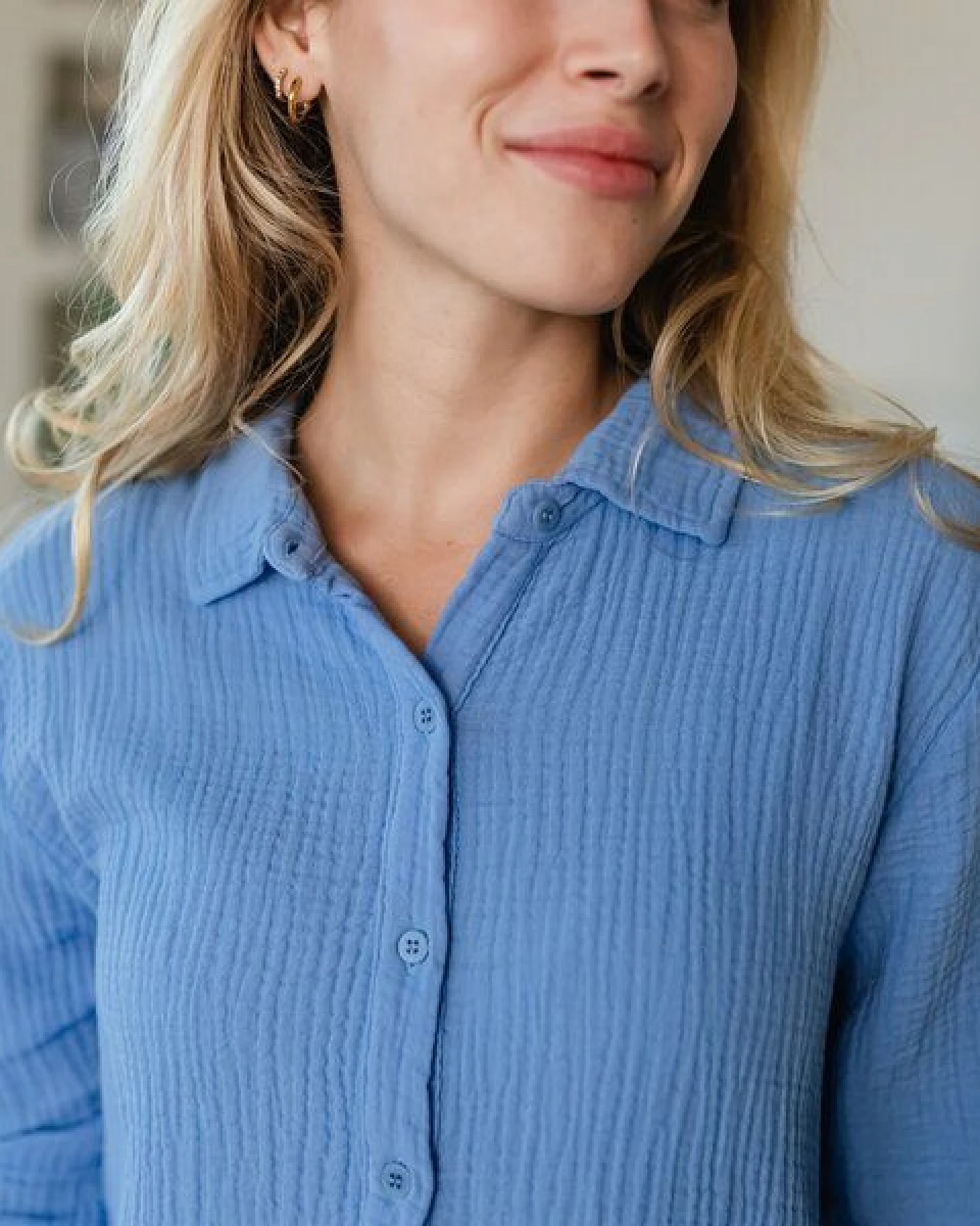 NORDLICHT Damen Musselin Bluse aus 100% Bio-Baumwolle FENJA – Ansicht 3