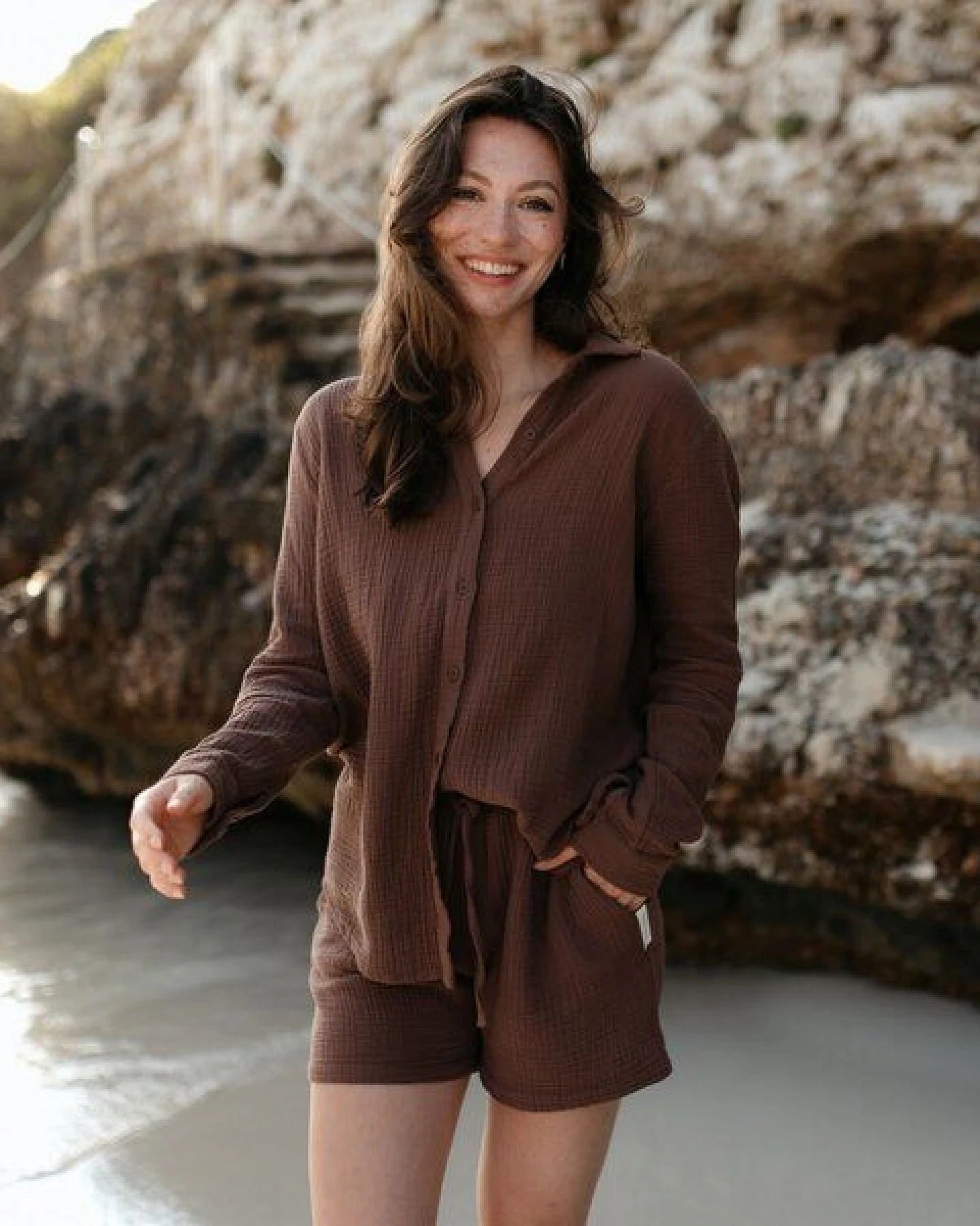 NORDLICHT Damen Musselin Bluse aus 100% Bio-Baumwolle FENJA – Ansicht 2